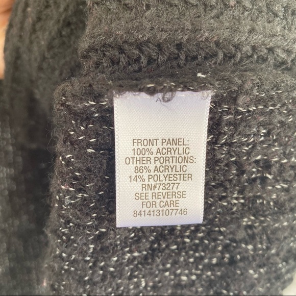 Candie's Bkack open cardigan Size Large - Picture 9 of 9